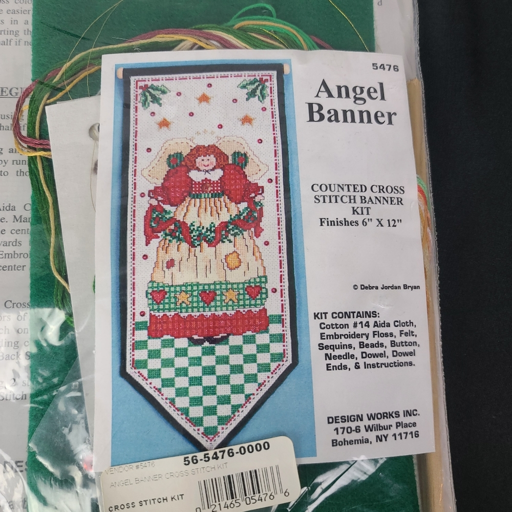 Design Works. Angel Banner Cross Stitch Kit